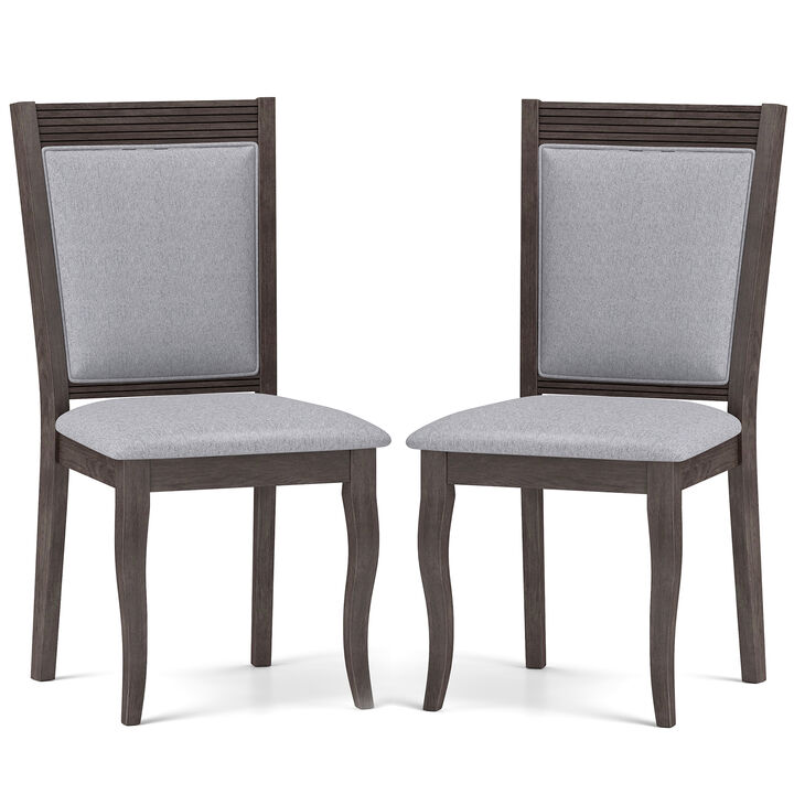 Wood Dining Chairs Set of 2 for Dining Room or Kitchen with Classic Design