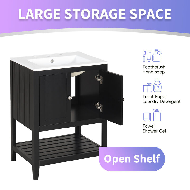 Merax Modern Sleek Bathroom Vanity with Sink