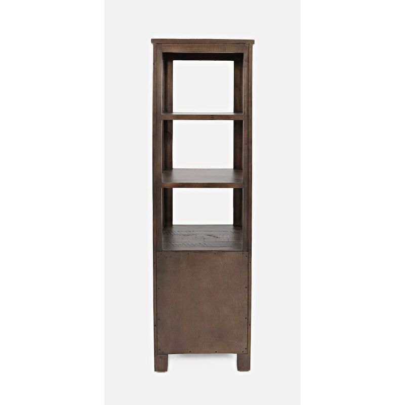 Jofran Madison County Rustic Reclaimed Solid Wood Farmhouse 22 Pier Bookcase