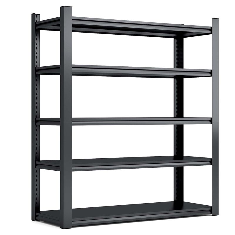 5-Tier Metal Storage Shelves Heavy-Duty Adjustable Garage Shelving Unit for Home & Workshop Organization