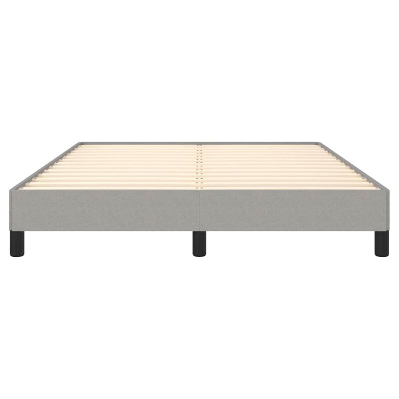 vidaXL Bed Frame Light Gray 59.8"x79.9" Queen Fabric