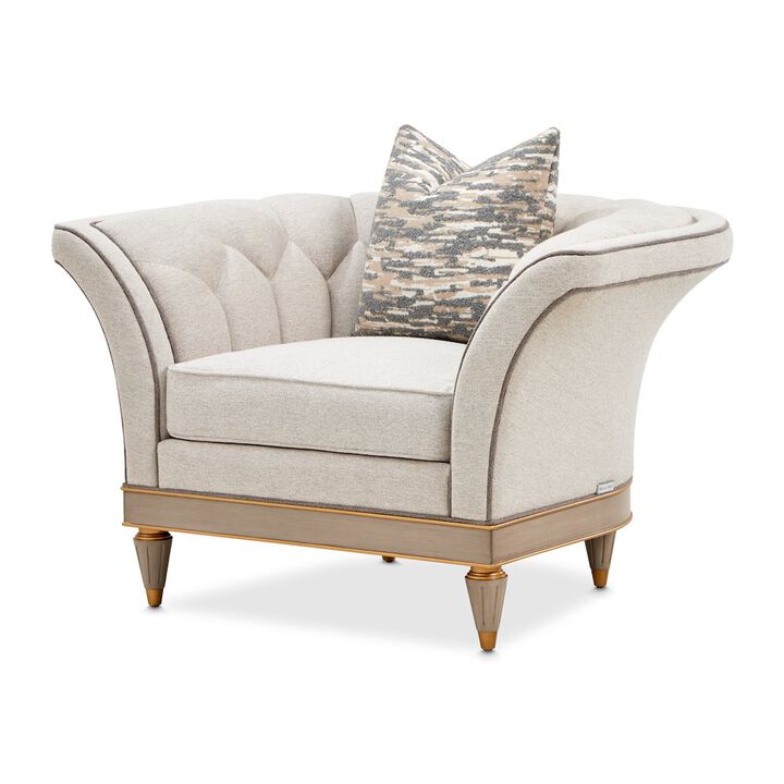 Michael Amini St. Charles Matching Chair - Dove Gray