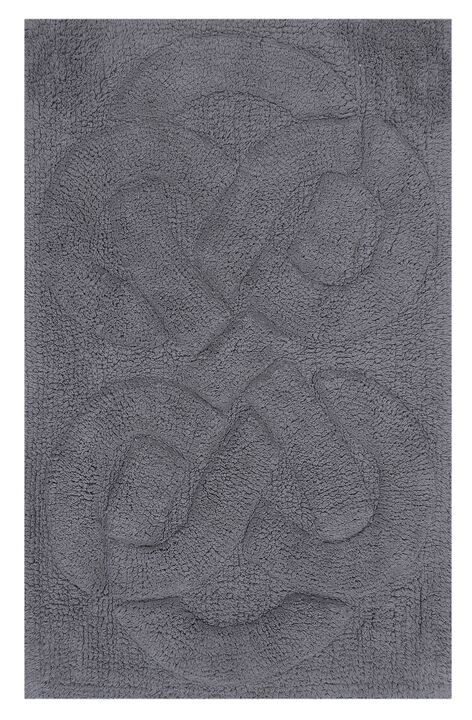 Knightsbridge Tuft Twisted 220 GSF Non Skid Back Bath Rug 21 x 34 - Light Blue