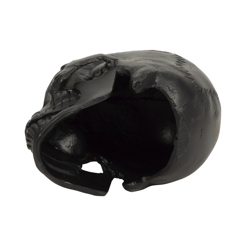 Black 6" Metal Skull Figurine