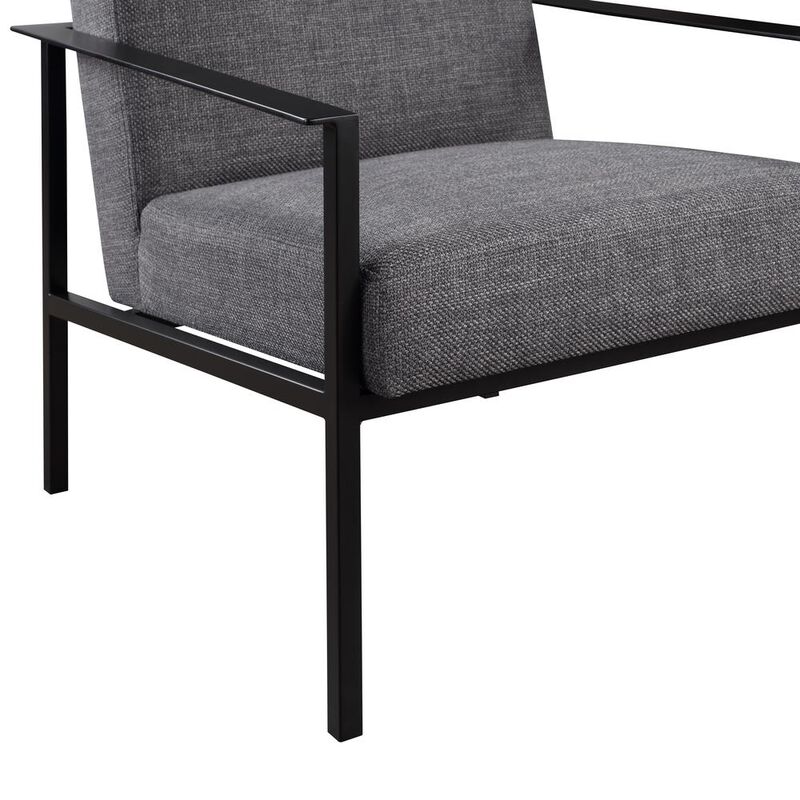 Comfort Pointe Milano Oatmeal White Stationary Metal Accent Chair