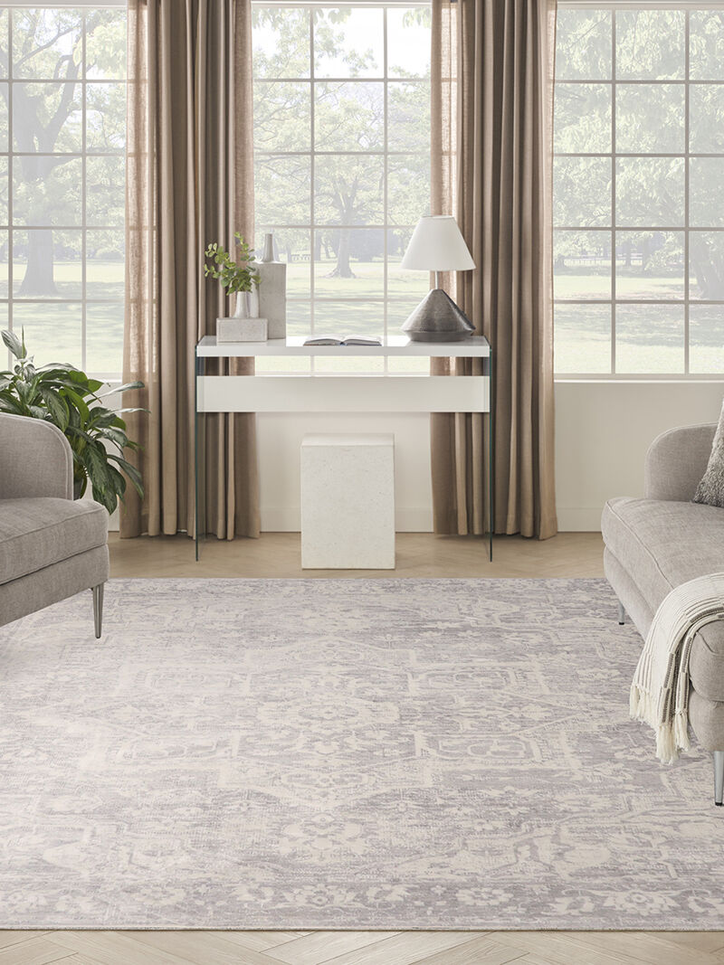 Astra Machine Washable ASW12 Gray 4' x 6' Rug