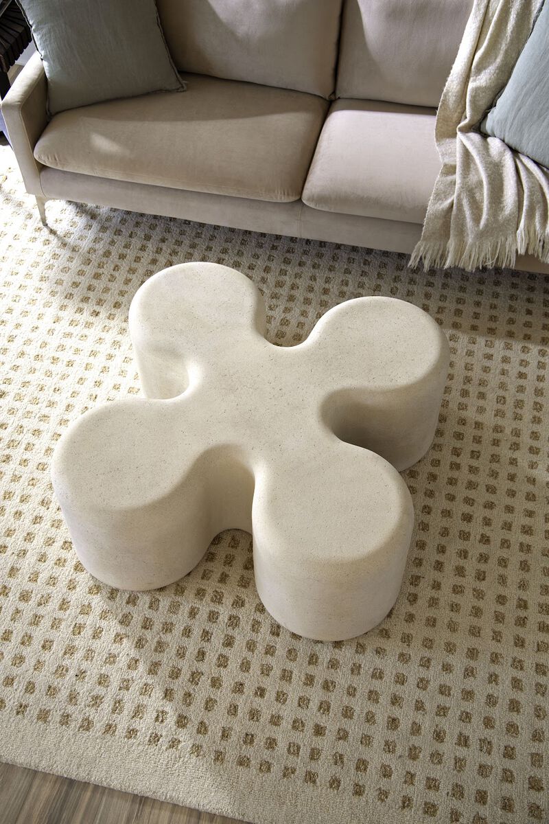 Clover Coffee Table in Roman Stone