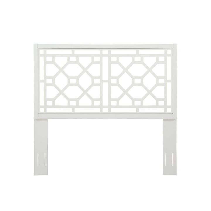 Comfort Pointe Thomas Chippendale White Headboard - Queen/Full