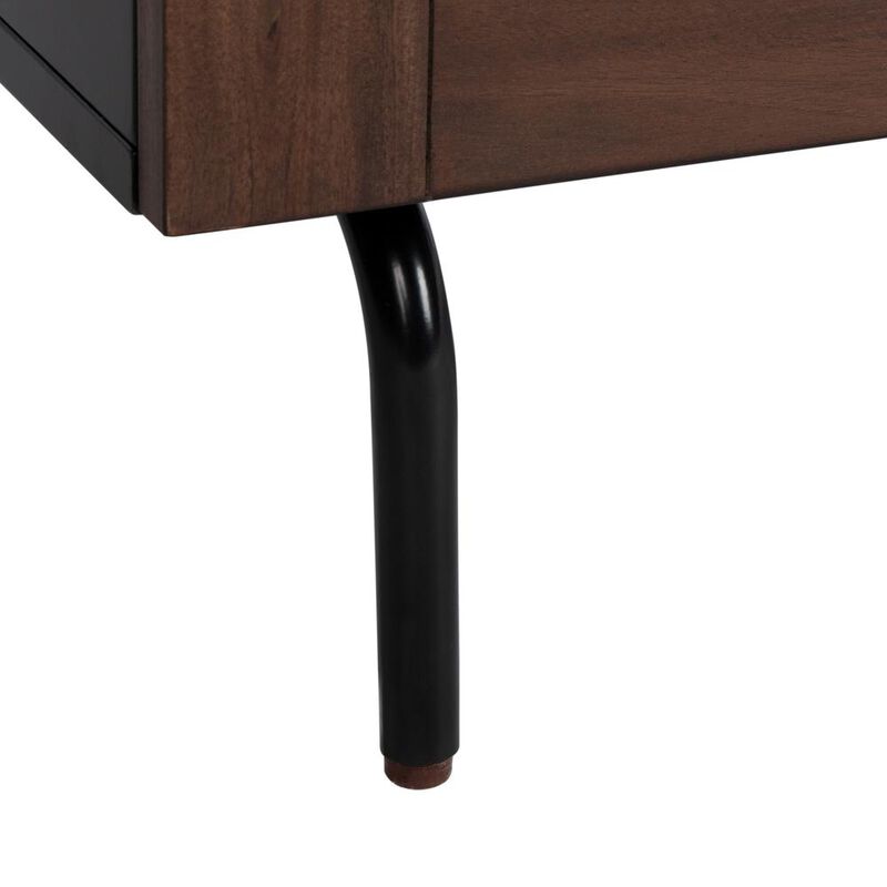 Safavieh Genevieve 3 Drawer Dresser, Black/Walnut