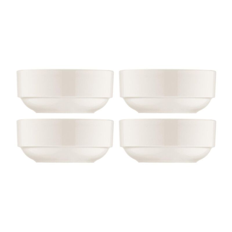 Banquet dia.4.75" h:2" 12 oz. Round Warm White Porcelain Bowl (Set of 4)