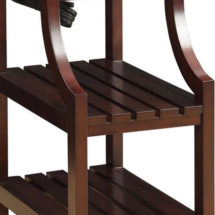 Modish Side Table (USB), Espresso-Benzara