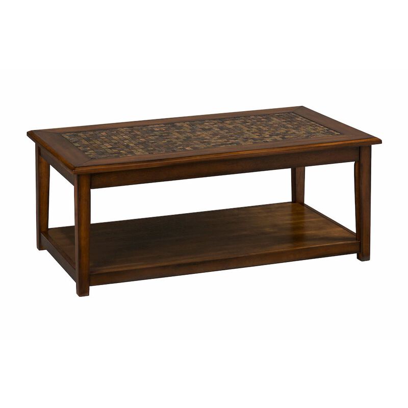 Jofran Baroque 48 Coffee Table with Mosaic Tile Inlay