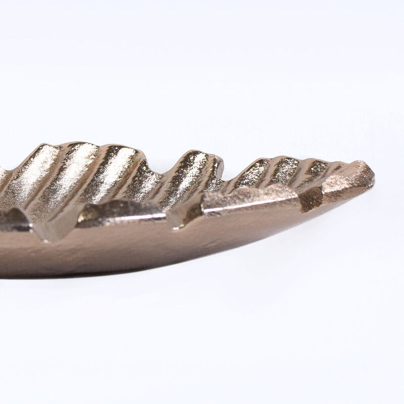 Handmade Decorative Bronze Color Coated 7.28 x 2.36 x 0.78 Inches Aluminium Tray 040AB BBH Home's