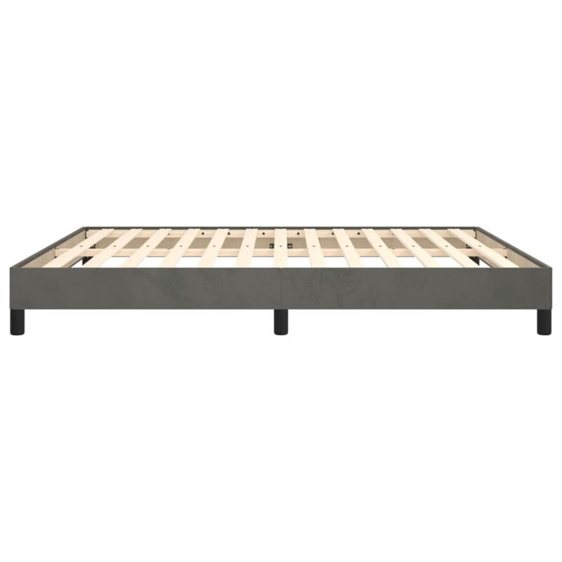 vidaXL King Size Bed Frame in Dark Gray Velvet | Comfortable Sleep Support | Modern Design