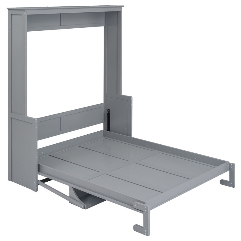 Merax Murphy Bed with a Shelf Cabinet Bed