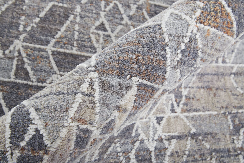 Francisco 39CZF Gray/Blue/Orange 2'10" x 8' Rug