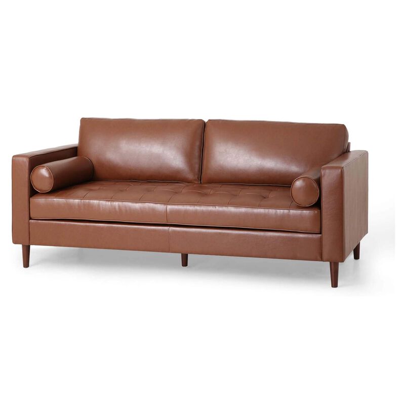Merax Solid Wood Frame PU Fabric Sofa Couch