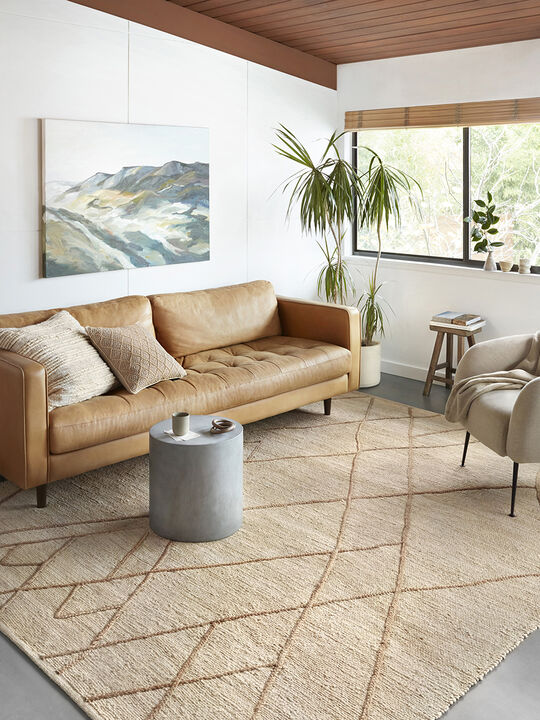 Bodhi BOD01 Ivory/Natural 18" x 18" Sample Rug