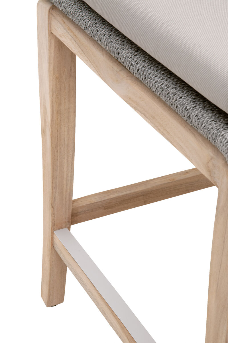 Loom Outdoor Counter Stool in Platinum