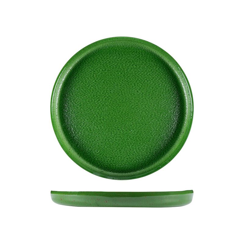 Glass Dinnerware dia.13.5" h:1" Round Basil Glass Platter