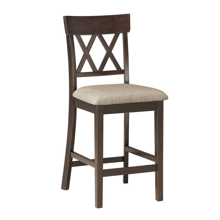 Double X-Back Counter Height Chairs Set