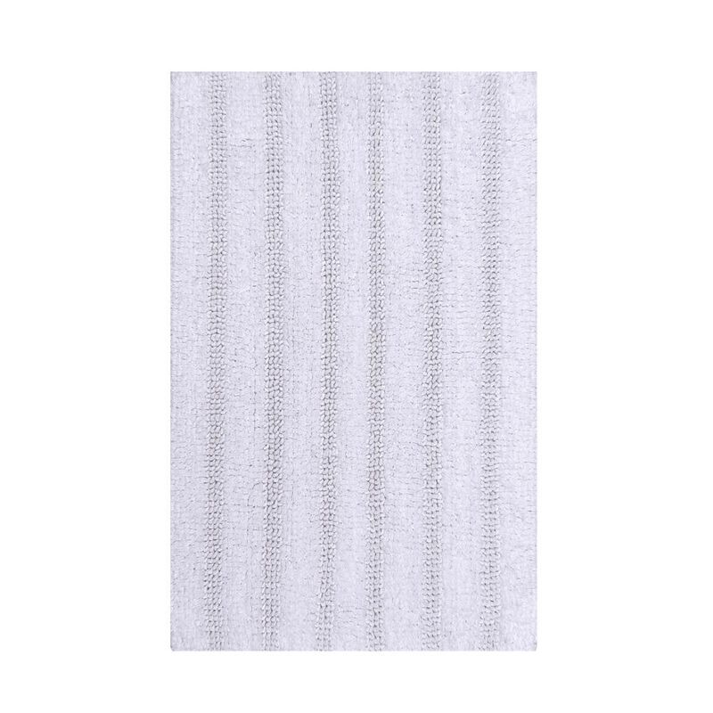 Knightsbridge Linear 220 GSF Reversible Bath Rug 21 x 34 - White