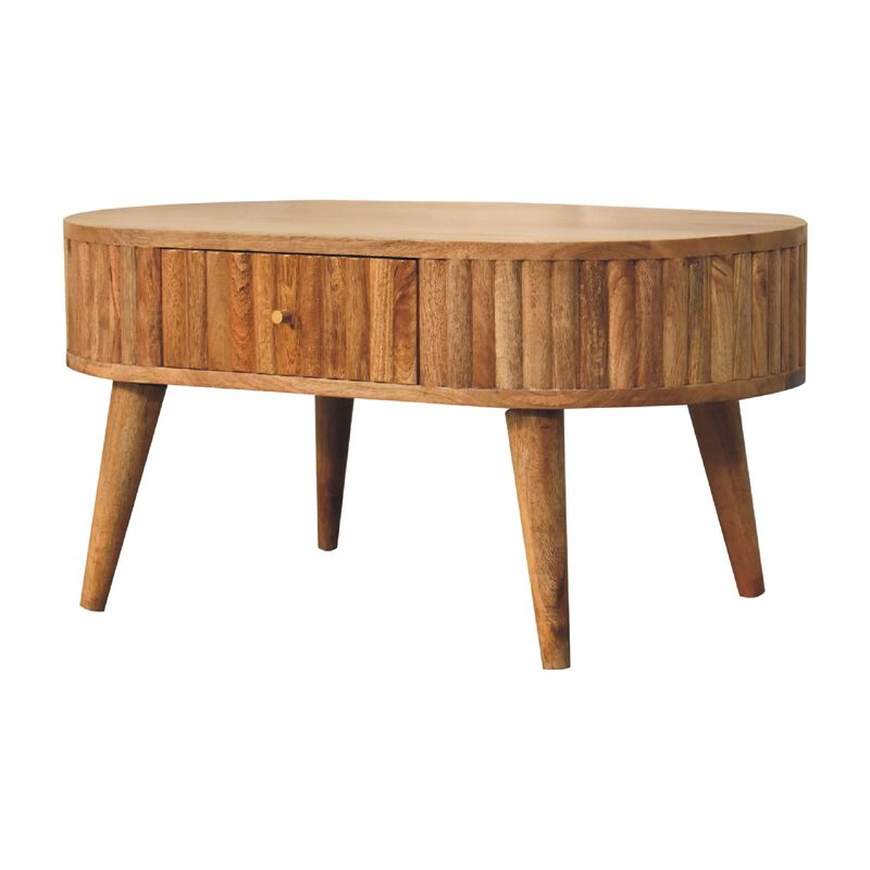 Stripe  Solid Wood 1 Drawer Coffee Table