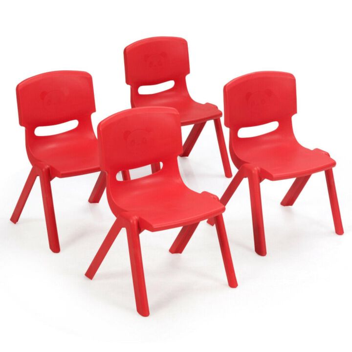Hivvago 4-pack Kids Plastic Stackable Classroom Chairs