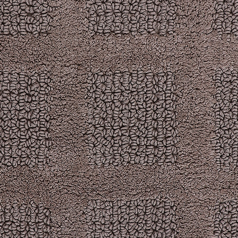 Knightsbridge Square Honeycomb 100% Cotton Reversible Bath Rug 24 X 40 Stone