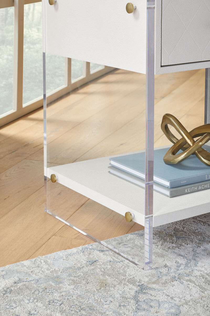 Sonia Shagreen 1-Drawer Nightstand