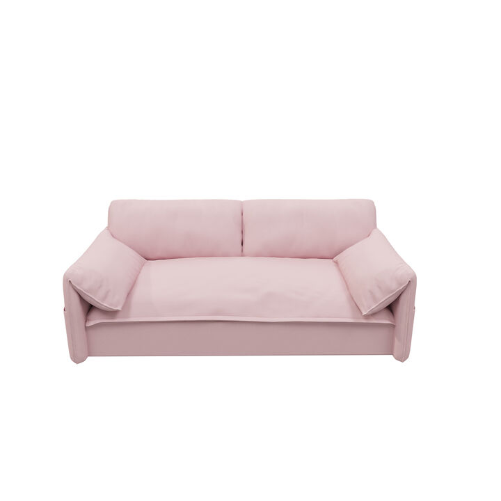Merax Velvet Loveseat Sleeper Sofa for Living Room