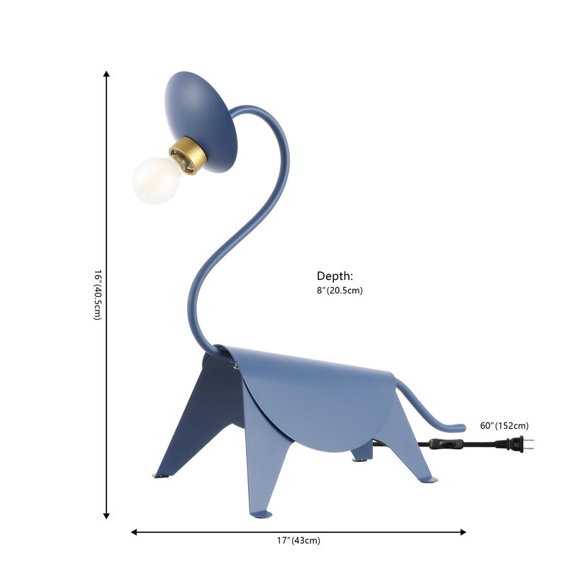 Bradley Modern Industrial Iron Brachiosaurus LED Kids' Lamp