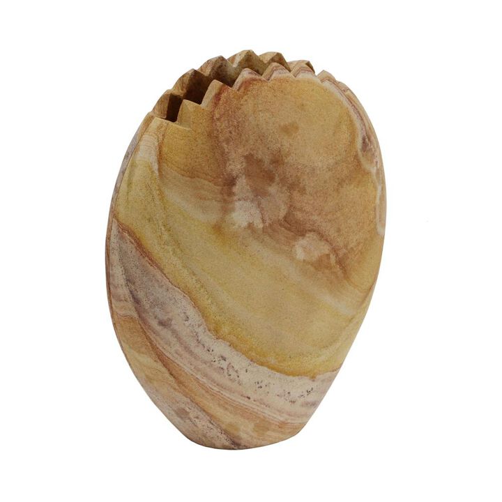 Belen Kox Sandstone Shell Stone Vase, Belen Kox