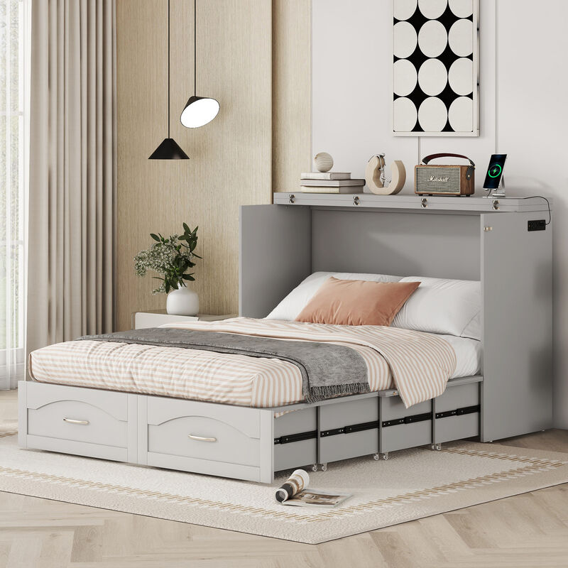 Merax Murphy Bed with Sockets and USB Ports