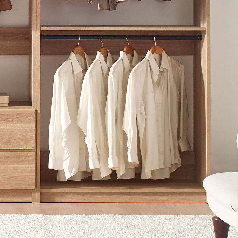 Prosper Oak Freestanding Walk in Wood Closet System