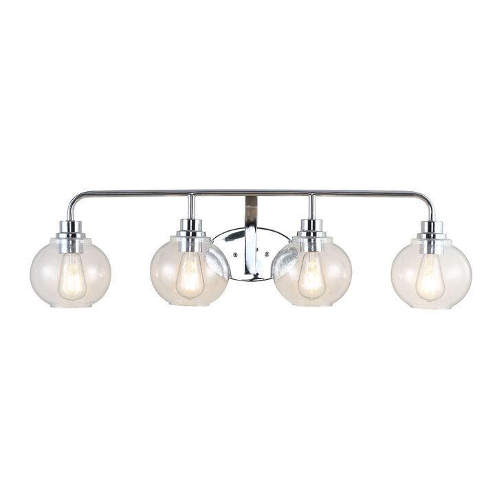 Sandrine Iron/Seeded Glass Cottage Rustic LED Vanity Light