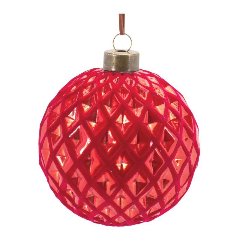 Ball Ornament (Set of 12) 4"D Glass