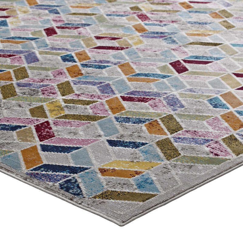 Laleh Geometric Mosaic 4x6 Area Rug - Multicolored