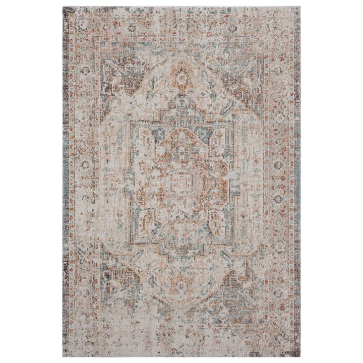 Distressed Medallion Rectangular Outdoor Area Throw Rug