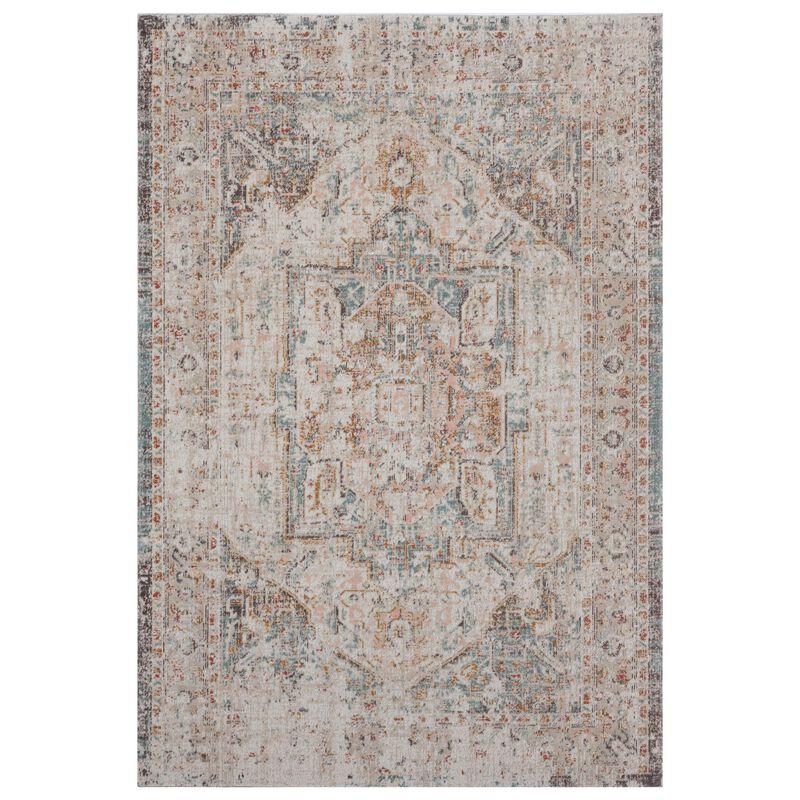 Distressed Medallion Rectangular Outdoor Area Throw Rug