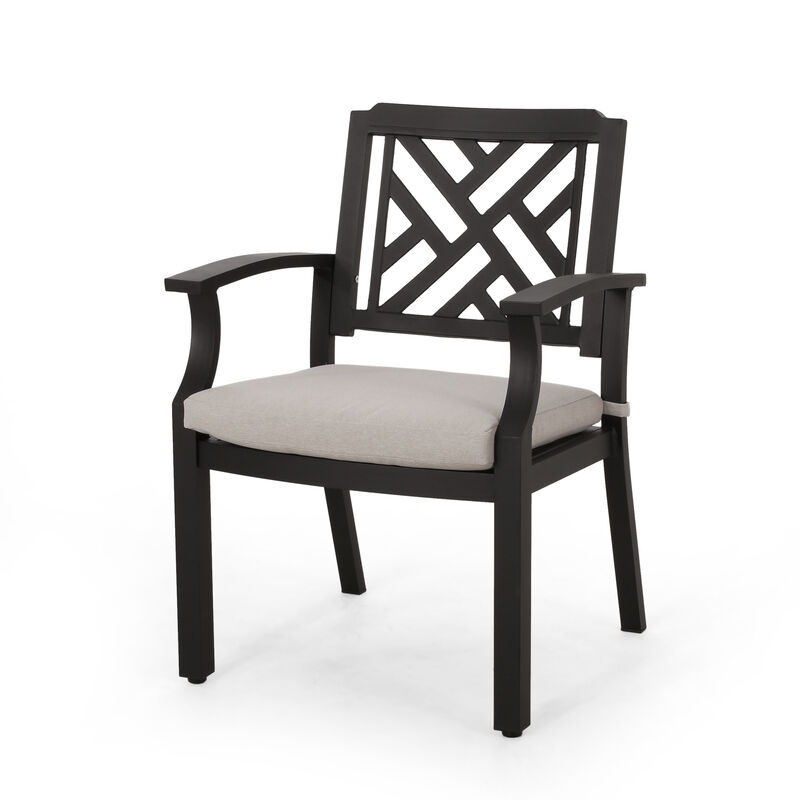 Merax 2 Pcs Outdoor Dining Chairs with Cushion
