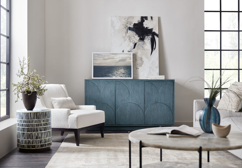 Melange Round Valley Entertainment Credenza