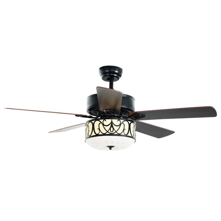 Ceiling Fan with Light Reversible Blade and Adjustable Speed