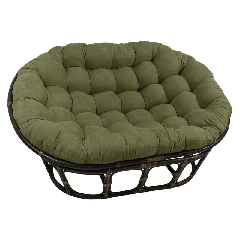 Blazing Needles 78-inch by 58-inch Solid Microsuede Double Papasan Cushion  93304-78-MS-SG