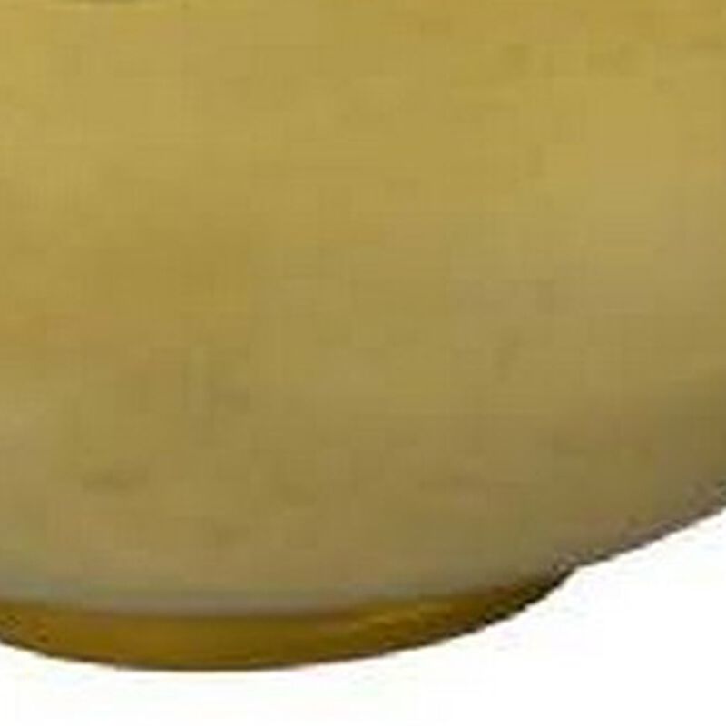 Bonz Set of 3 Bowls, Unique Top Shape, Round Base, Gold Metal Finish - Benzara