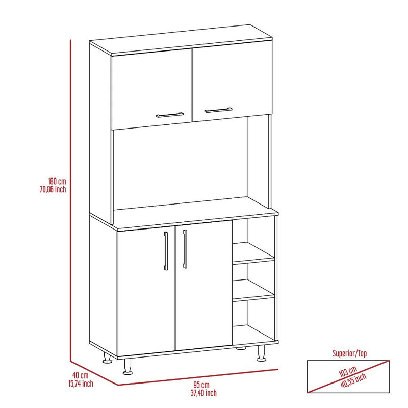 Pantry Cabinet Delaware, Kitchen, White