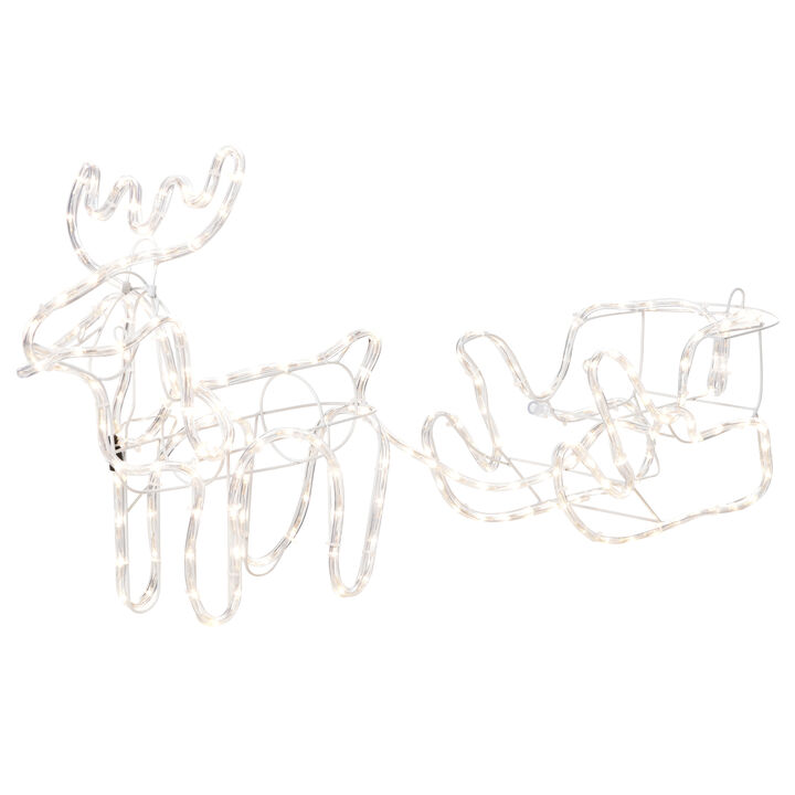 35" Christmas Pre-Lit LED Display Outdoor Reindeer Holiday Yard Lawn Decoration