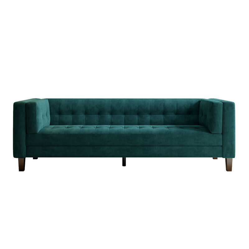 Merax Upholstered Tufted Coach Velvet Sofa