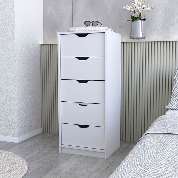 Dillon Narrow 5 Drawer Dresser