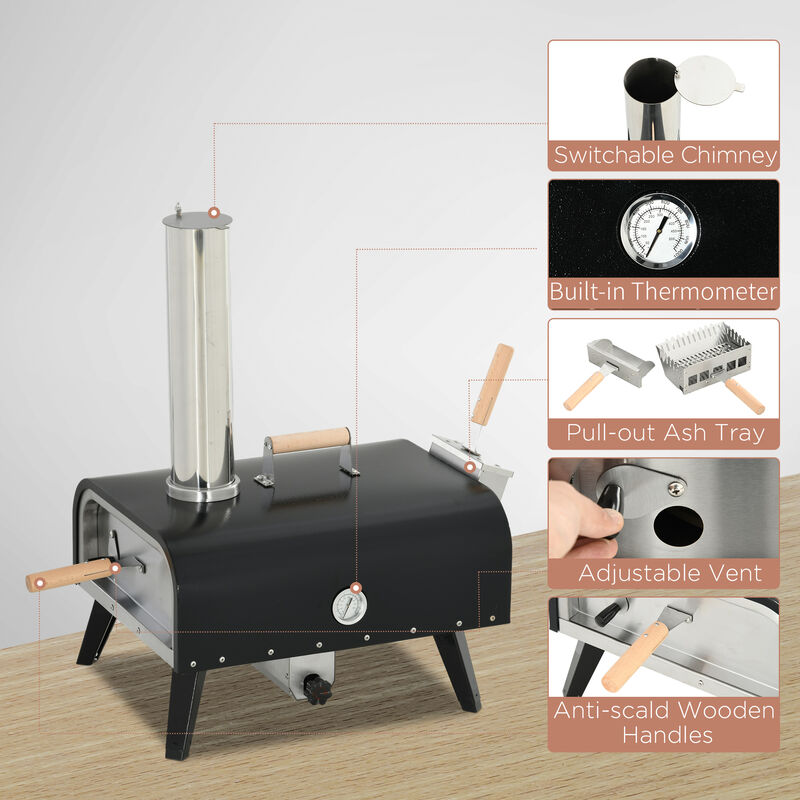 Streamdale Lightning-Fast Portable Pizza Oven with Rotating Stone
